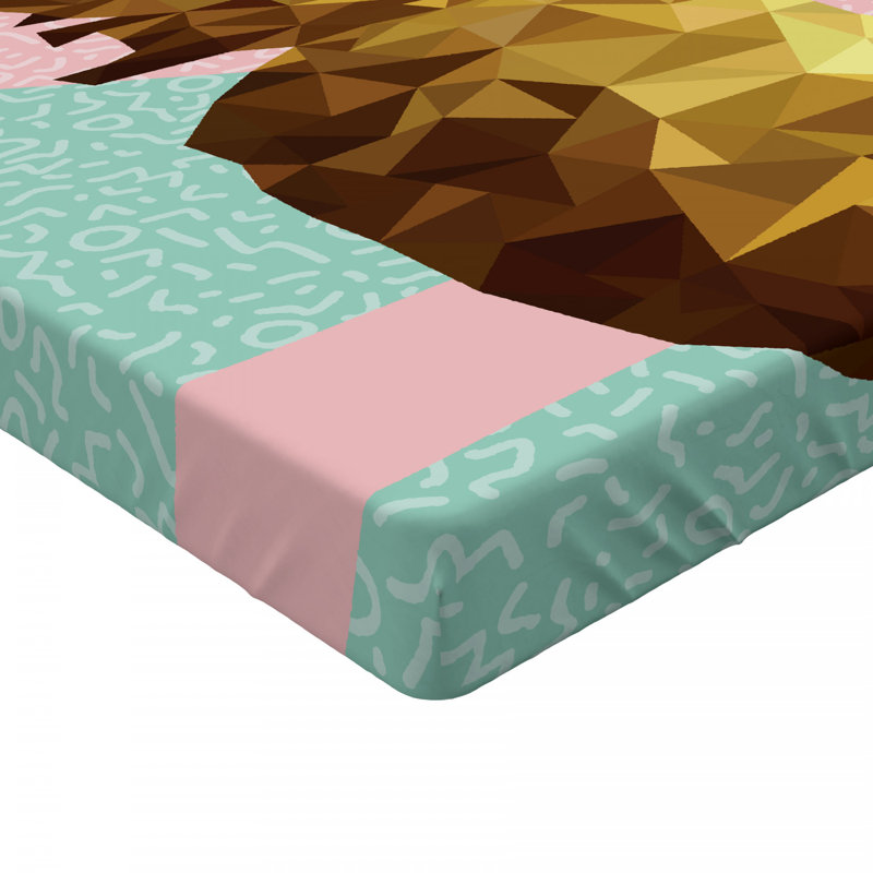 Microfiber Geometric Fitted Sheet, Full Fitted Sheet