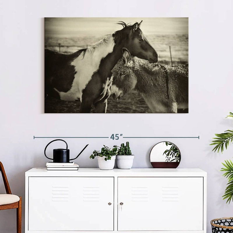 Kissing Horses I, H 26 po x l 39 po