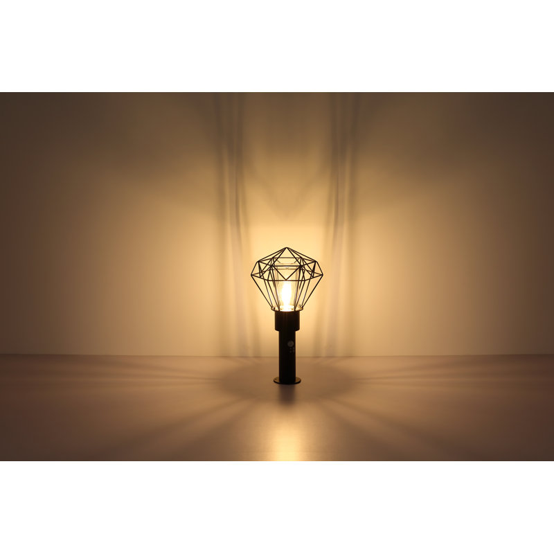 Couronne Black Stainless Steel Pathway Light, 50cm H x 25.5cm W x 22.5cm D