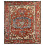 Antique Weave Serapi Wool Oriental Area Rug