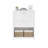 Bathroom Floor Storage Cabinet with Adjustable Divider, 2 Baskets