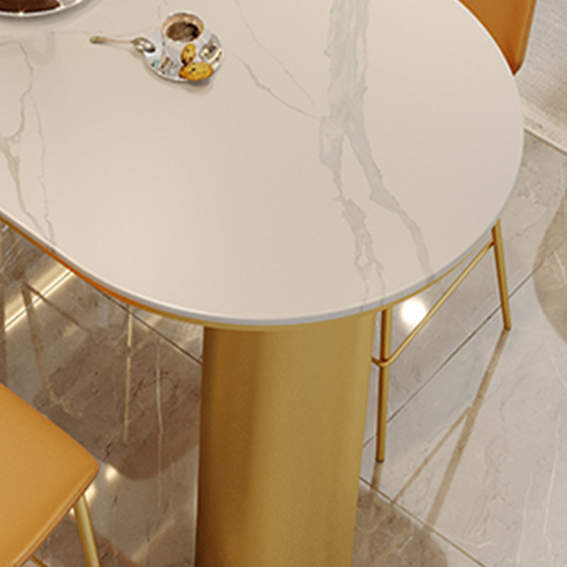 Comptoir de bar léger et luxueux, H 39,3 po x L 78,7 po x l 21,6 po, Doré