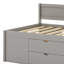 Lit de jour avec tiroirs et tablettes-443369930