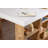 Modern Study Desk, White & Atlantic Pine, 130 x 70 x 120 cm, 100% Melamine Coated Chipboard, Thickness: 0 cm, Scandinavian Design, & Functional for Home Office & Study Spaces-1164595451