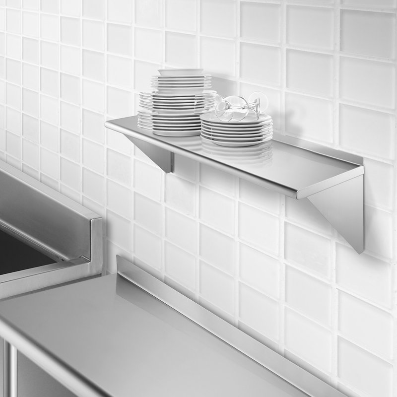 Metal Bracket Shelf, 18.5" H x 48" W x 12" D