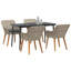 Vidaxl Dining Set 5 Pcs Poly Rattan