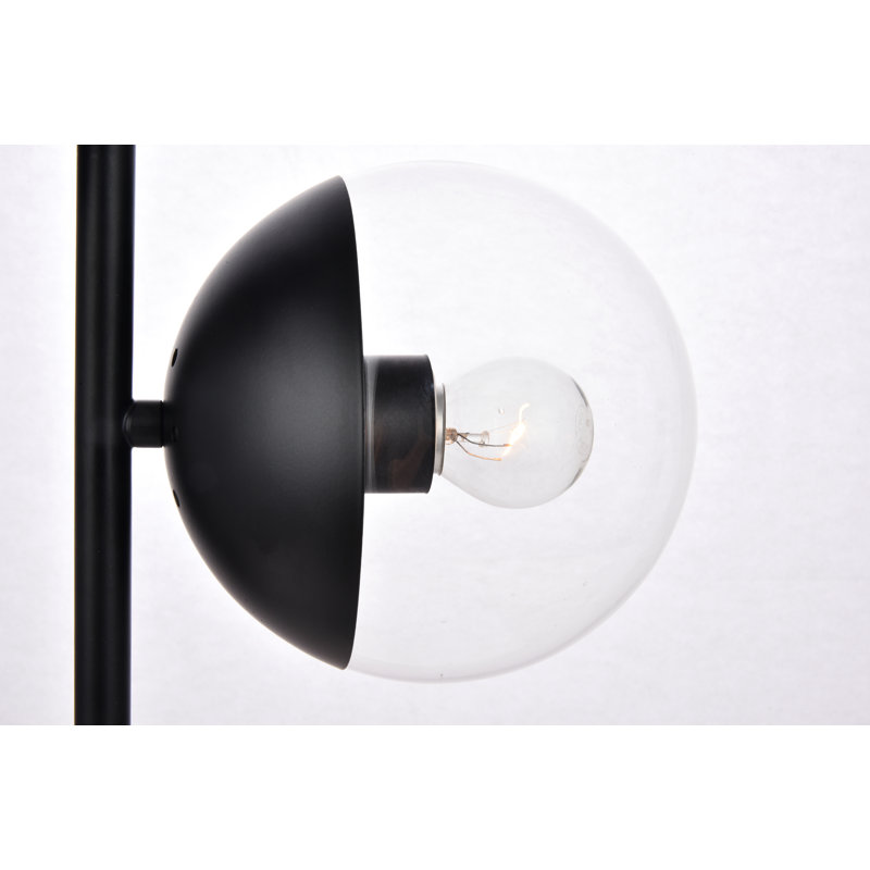 Lampe de table 23 po Yearby, Noir, Transparent