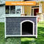 Niche pour chien d'extérieur en gris pour chiens de taille moyenne et fonctionnelle, imperméable, plancher surélevé, facile à manipuler-1408595353