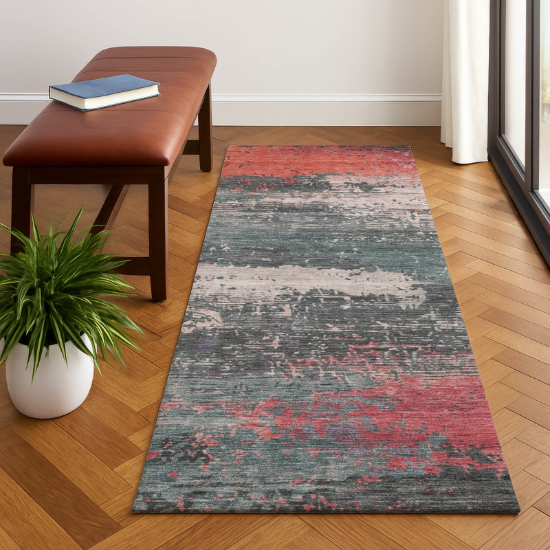 Premium Machine Washable Otte AMF1777 Modern Rug, Runner 2'3" x 7'6"