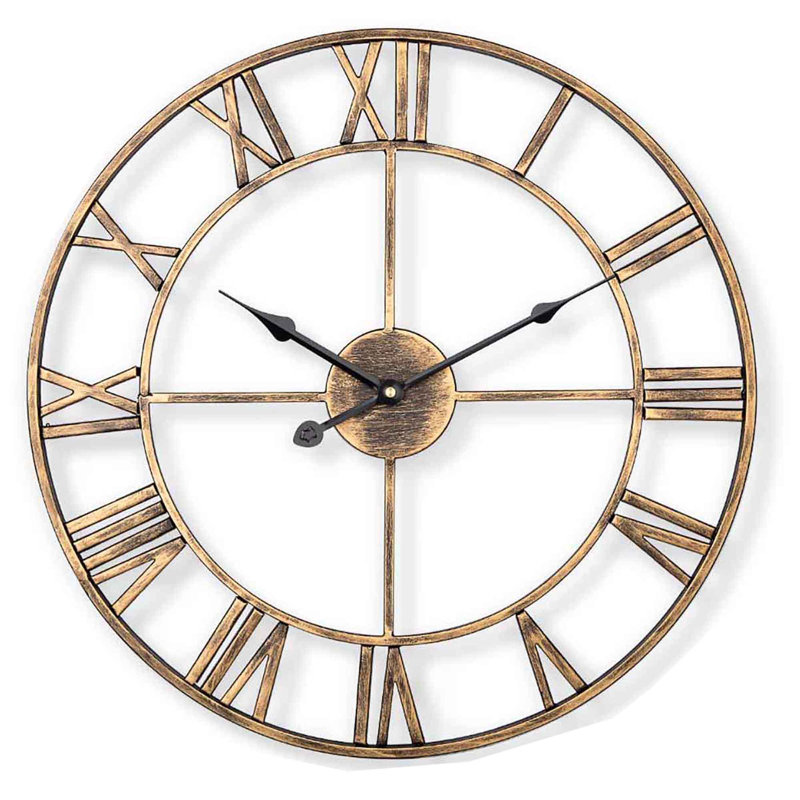 Abdulmajeed Metal Wall Clock, Gold