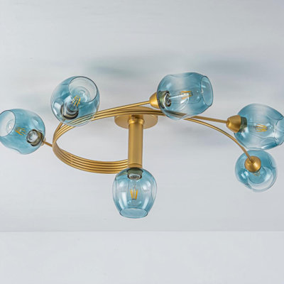 Glass Semi Flush Mount