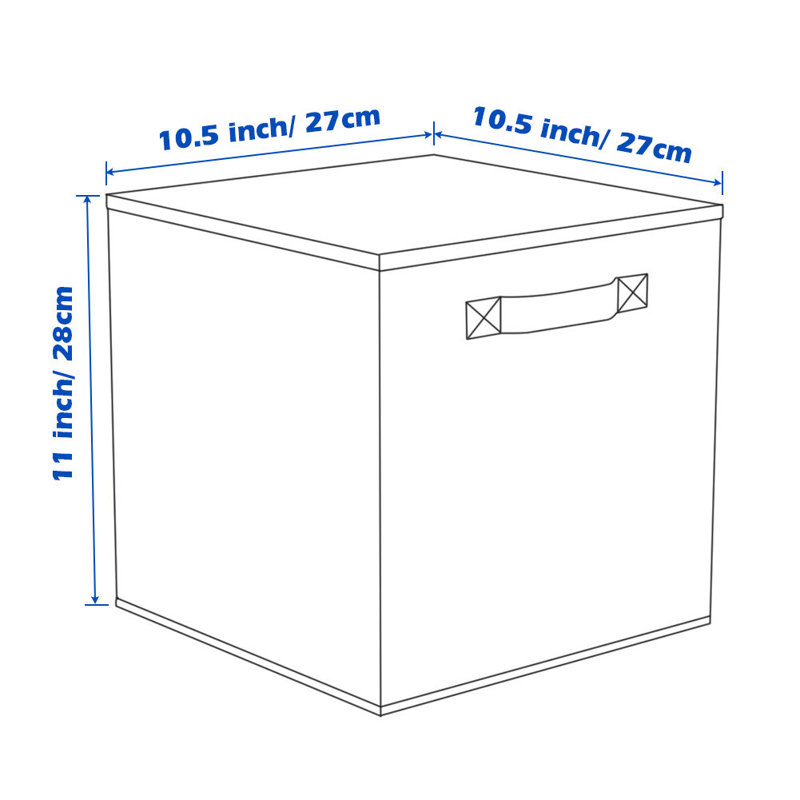 Ensemble de 2 bacs de rangement en tissu pliables, Gris