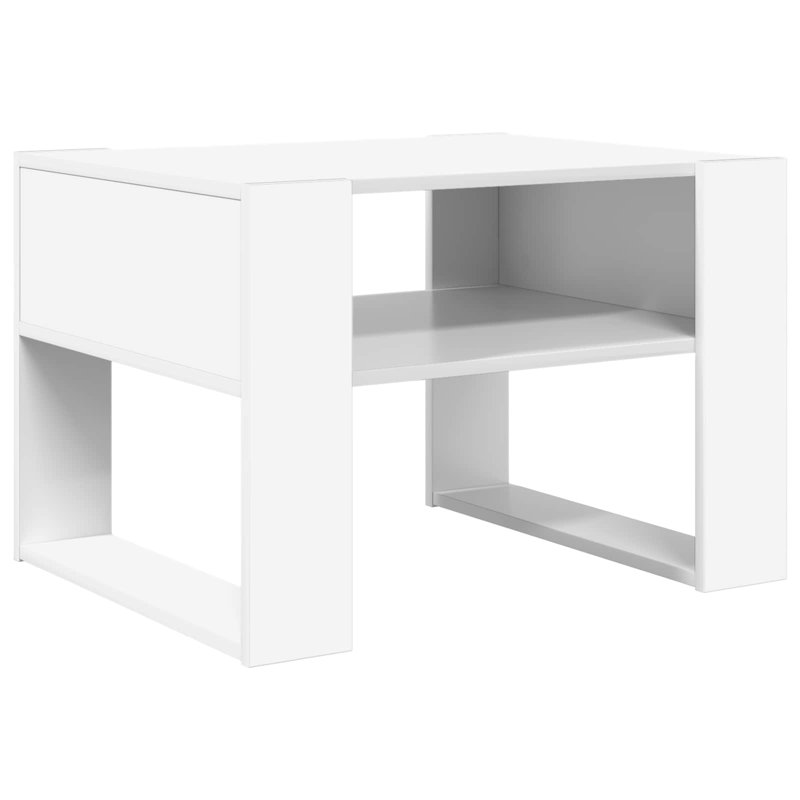 Coffee Table with Storage, 45cm. H x 66cm. L x 53cm. W, White