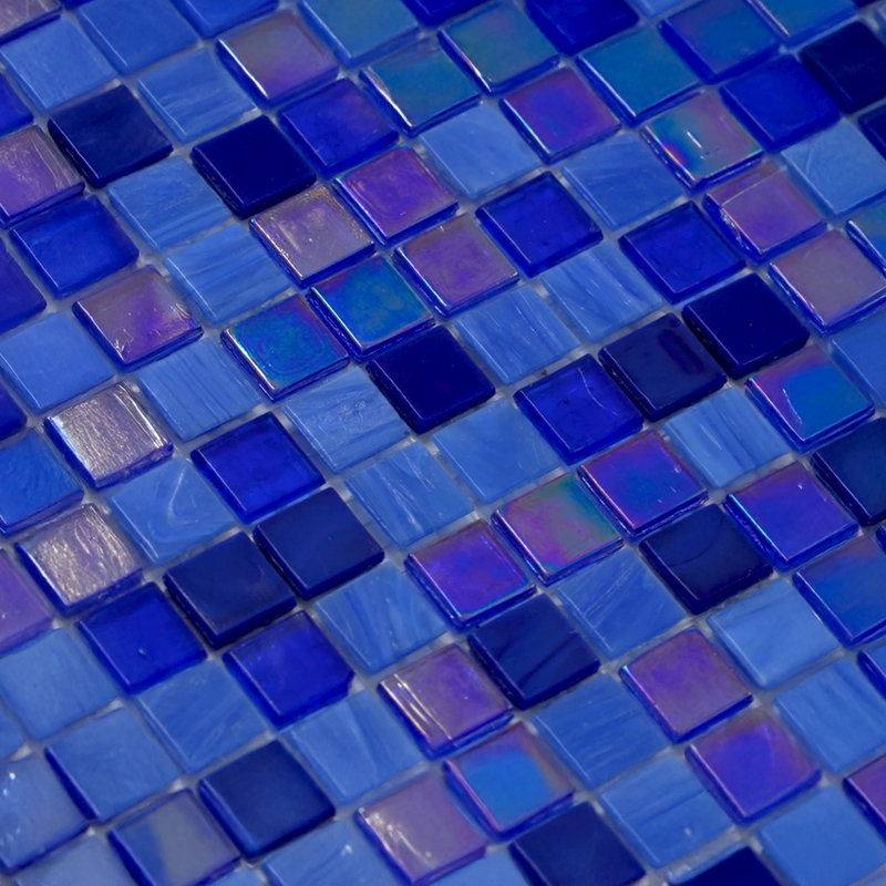 Carreau de mosaïque en verre 0,6 po x 0,6 po Mingles