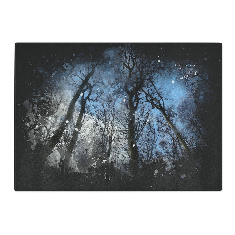 Beautiful Forest Paint Splash Chopping Board, 0.4cm H x 20cm W x 28.5cm L