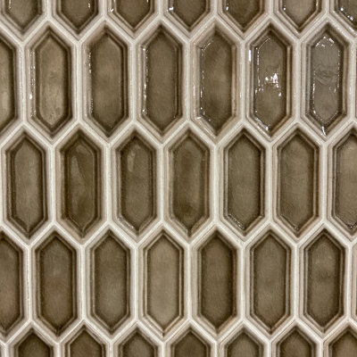 Palermo 1.38" x 3.38" Beveled Porcelain Honeycomb Mosaic Wall Tile