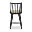 Lewis Windsor Stool With Cushion-Black Oak-Counter-1497053431-1497053426