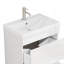 Comptoir de meuble-lavabo de salle de bain 24 po, lavabo en céramique, lavabo en céramique épaissie 2,6 po, sans robinet ni drain, blanc brillant