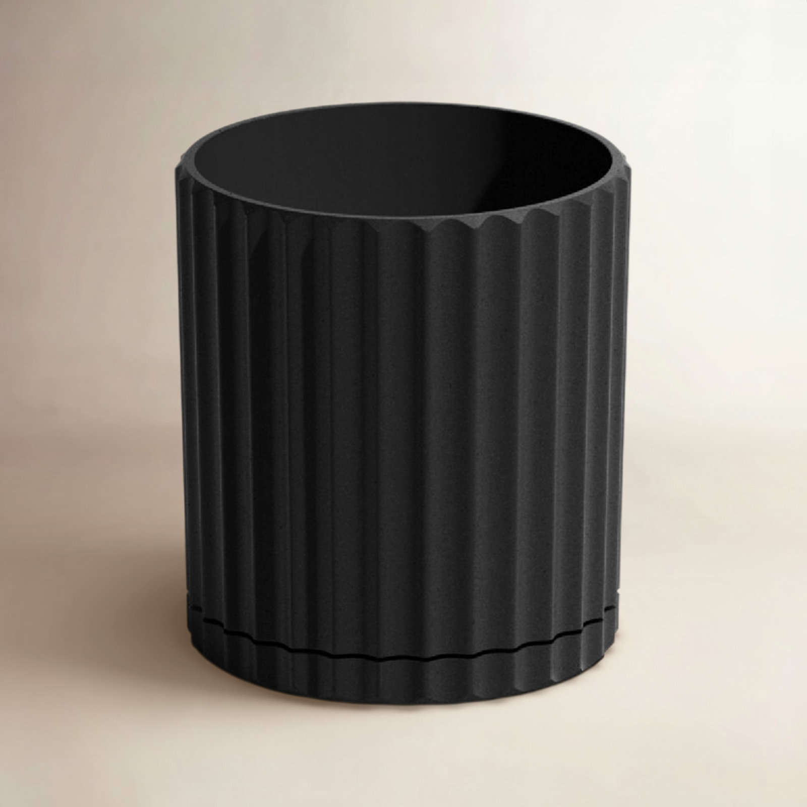 Demi Series 6" Pot Planter, Black, 1