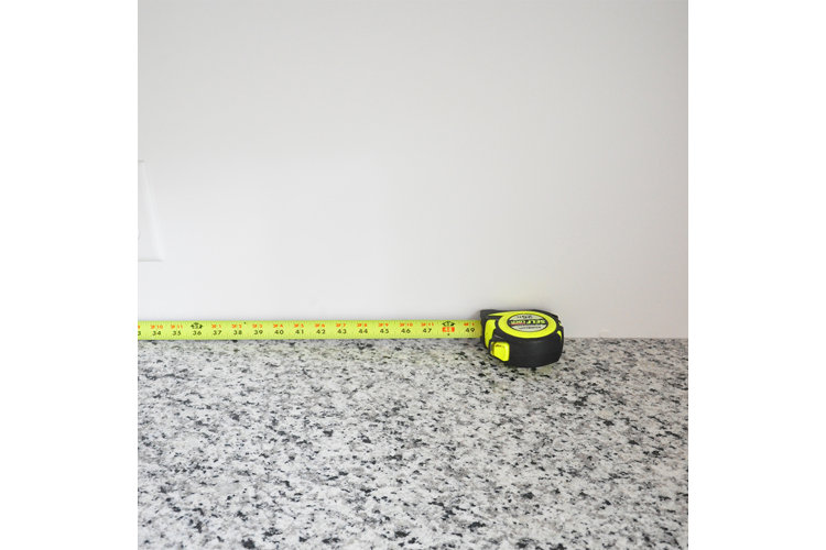 Measuring backsplash wall width