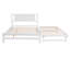 Full Size Platform Bed With Adjustable Trundle,White(Old SKU:SM000248AAK)