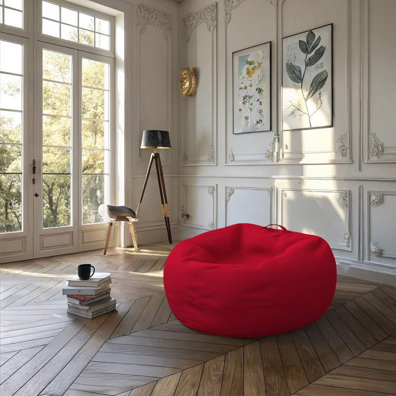 Sunbrella Bean Bag Lounger Cover (Bag Only,XXL), 43" H x 43" W x 59" D, Canvas Jockey Red