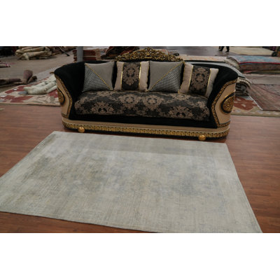 Tapis indien moderne et abstrait 5 x 8