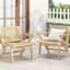 Transitional Outdoor Chairs  2  - & Wood Brown Club Of 2 Solid