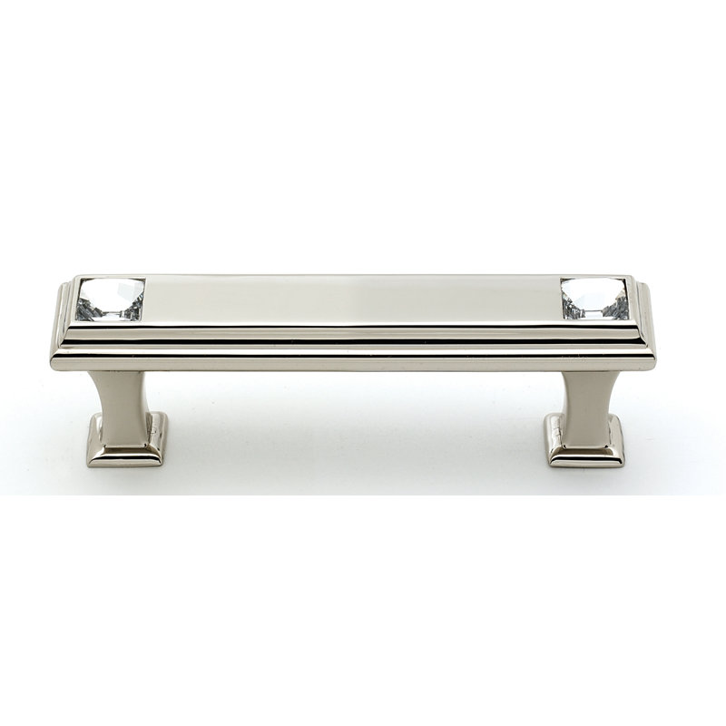 Geometric 6" Center to Center Bar Pull, Polished Nickel, 3"