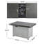 Table de foyer extensible rectangulaire en alliage d'aluminium, 50 000 BTU