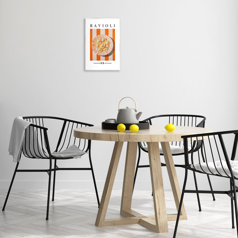 Plaque murale traditionnelle Ravioli Pasta, design par Andreas Magnusson, H 15 po x l 10 po