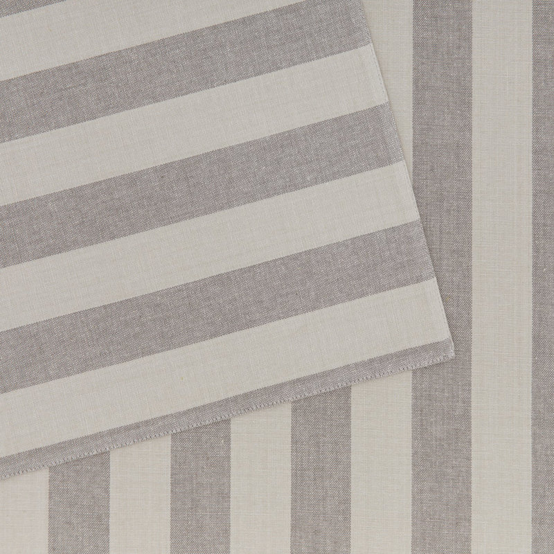 Essential Striped Placemat - Set Of 4, Light Gray/Dark Gray