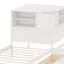 Lit en L avec tiroir de rangement, lit gigogne, bureau et éclairage à DEL pour les petites pièces-862915147