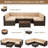 7 Piece Rattan Sectional Seating Group With Fire Pit-397020833-397020842