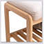 Banc à chaussures en bois massif naturel avec coussin éponge à rebond élevé, idéal pour le rangement dans l'entrée et les sièges confortables.-941655386