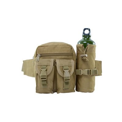 Water Bottle Multi Functional Waist Pack, Shoulder Hip Belt Bag Packs Water Resitive Waist Bag Pouch Hiking Climbing Outdoor Bumbag With Water Bottle Pocket