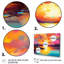 Coucher de soleil avec des reflets colorés II sur toile, 3 pièces-1985283187