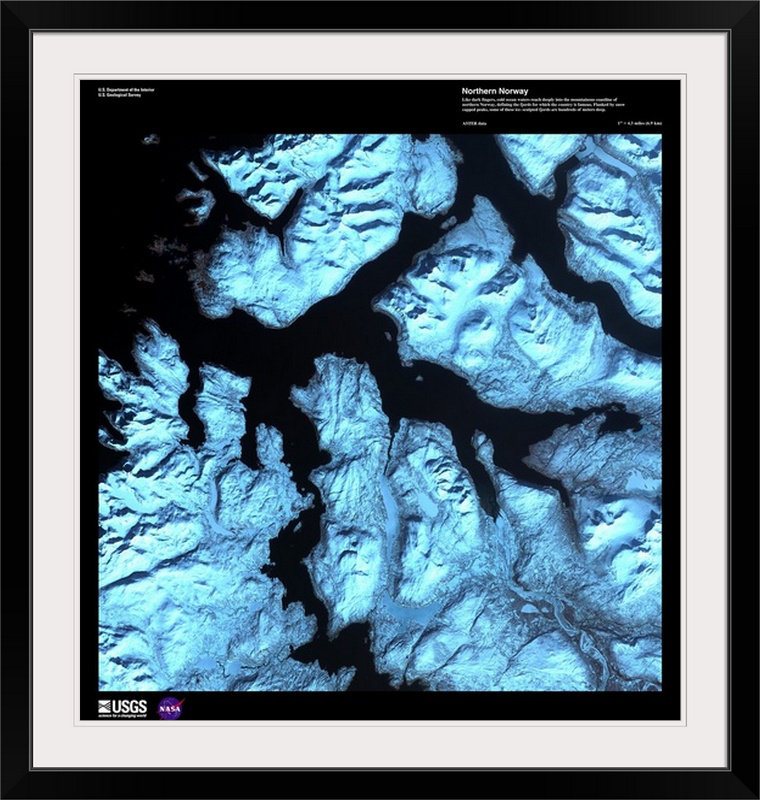 « northern norvège-usg earth », impression, H 36 po x l 34 po x P 1,5 po, Toile