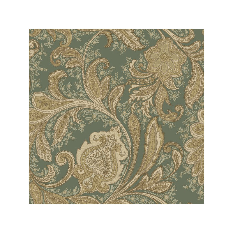 Elegance 10m x 53cm Satin Wallpaper Roll, Green