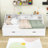 Phill Twin Wooden Daybed with Trundle, USB Ports and 2 Drawers-60182030