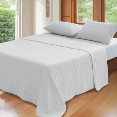 Couverture rafraîchissante en soie Bedsure - duvet synthétique, refroidissement Q-Max 0,396, matelassage de pente de ski, Oeko-Tex
