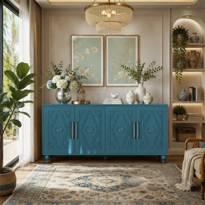 Grande armoire de rangement 63 po avec poignée en métal 63 po