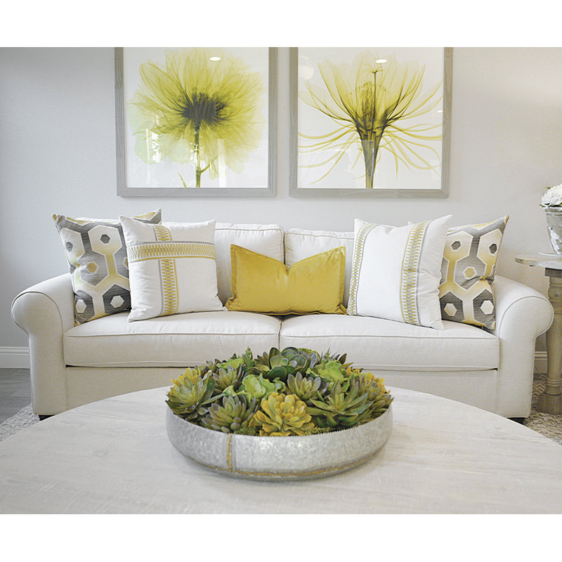 Belvedere Flange Reversible Throw Pillow, Curry, Rectangle 14"H x 24"W