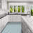Luqa Aegean & White (16mm) 8" x 8" Straight Edge Cement Patterned Wall & Floor Tile