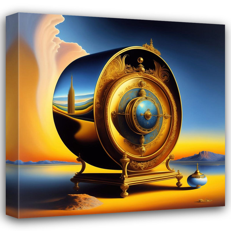 "Time Machine Dali 6" par Stephen Chambers, impression sur toile tendue, L 15 po x H 15 po