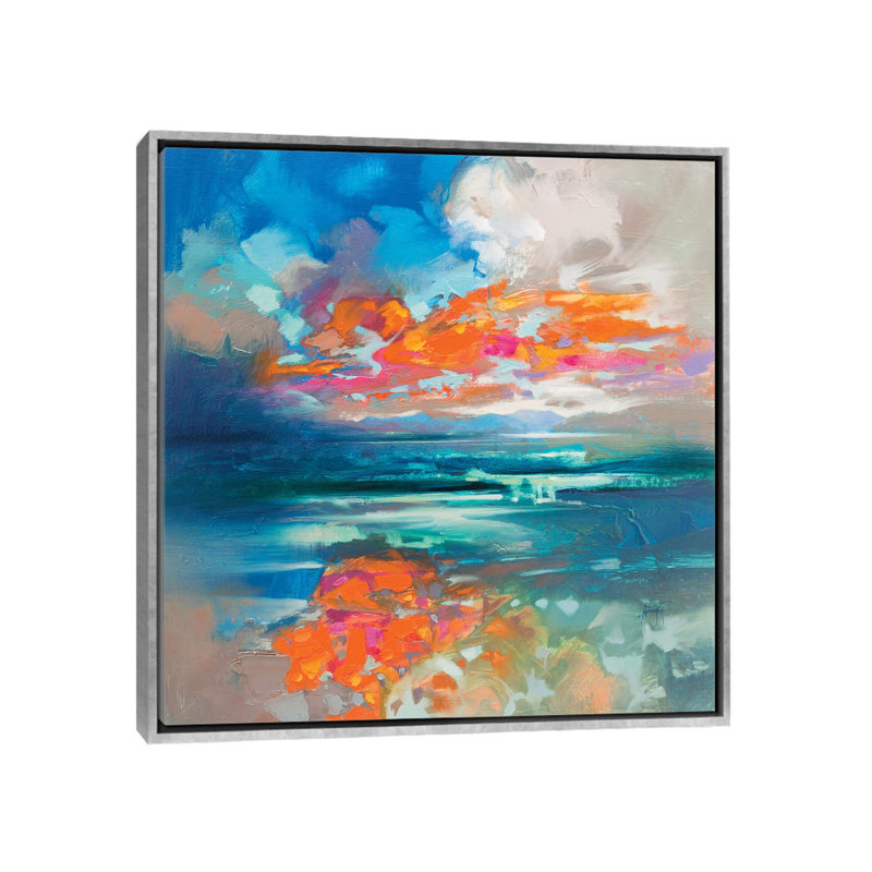 «Above & Dessous Harris» par Scott Naismith - reproduction d'art, Toile avec cadre argenté, Aucun mat