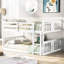 Lit double superposé blanc avec lit en bois massif et en mélange, lit Solution pour la chambre à coucher, conçu pour durer longtemps, convient aux matelas de taille standard, comprend les caractéristiques-585946648
