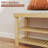 Bamboo Shoe Bench, 3-Tier Entryway Bench With Storage And Cushion, Shoe Organizer For Entryway, Hallway, Holds Up To 331 Lbs, 35.4 X 11.4 X 19.3 Inches, Cream White
