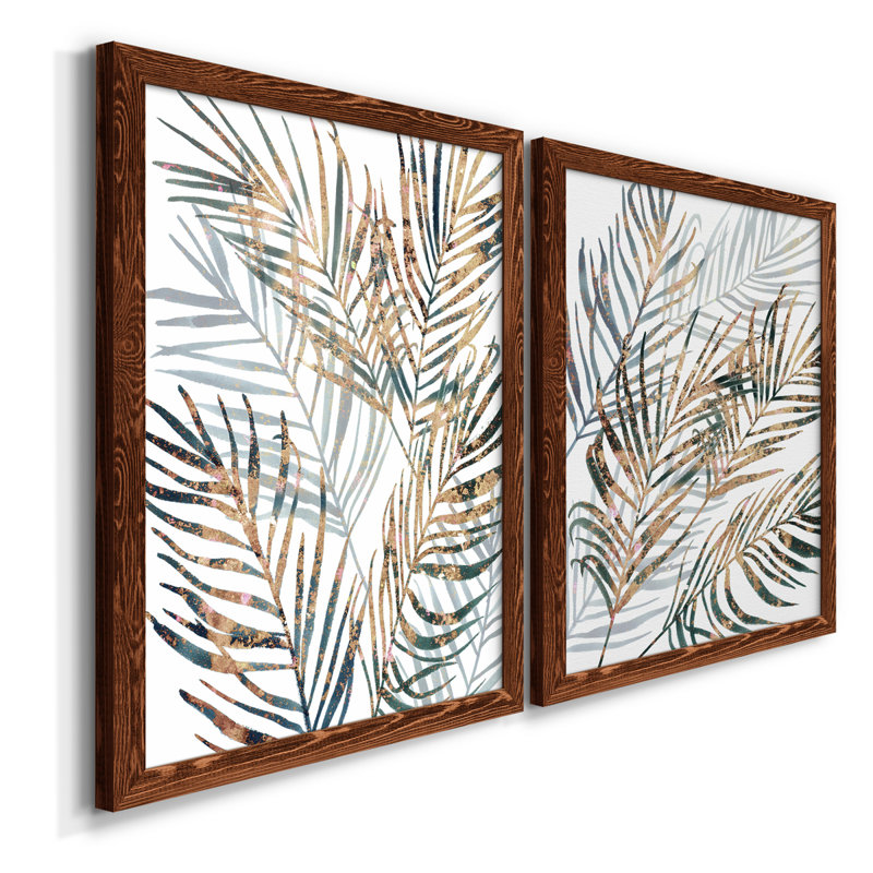 «Summer Gaze I», toile encadrée de qualité supérieure - prête à être accrochée, Toile encadrée noyer