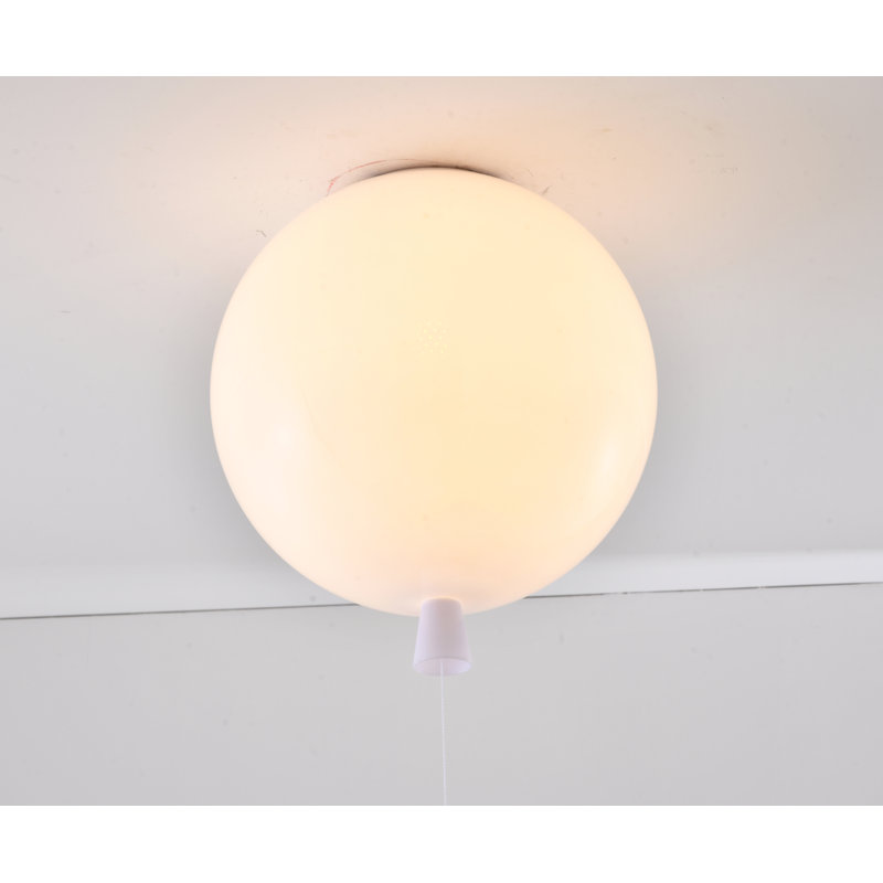 Luminaire ballon encastré en acrylique blanc 1 lumière 9,84 po Navii, 11.8" H x 11.8" W x 11.8" D